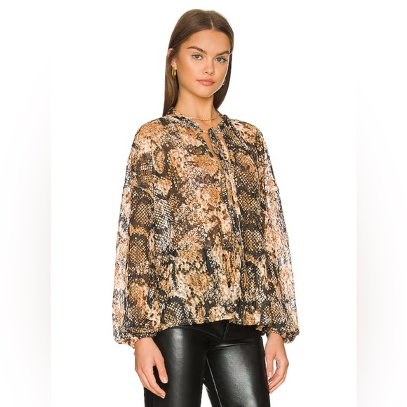 Free People Out For The Night Top in Snake Combo New With Tags - Picture 3 of 12